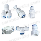 Fittings, adapters, couplings, valves and fittings of reverse osmosis